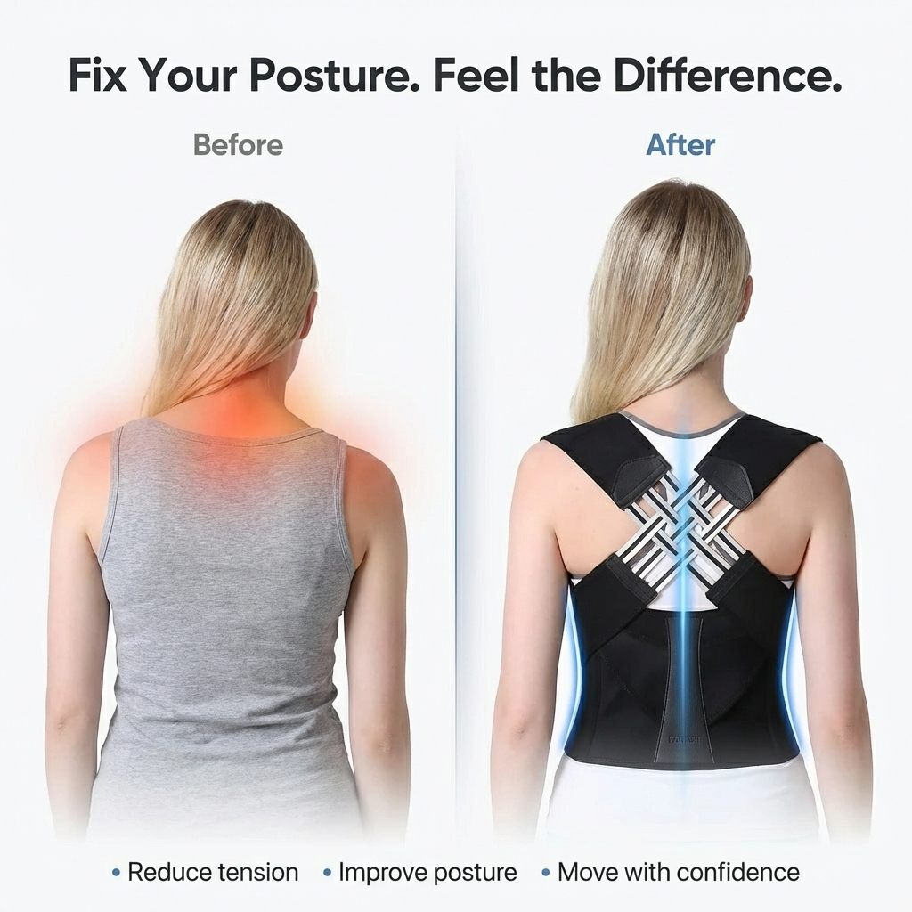 Comfortable Back Support Brace for Improved Posture Adjustment | Premium Quality