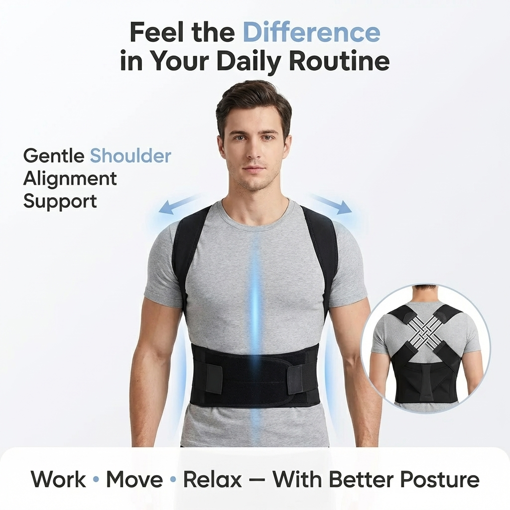 Comfortable Back Support Brace for Improved Posture Adjustment | Premium Quality