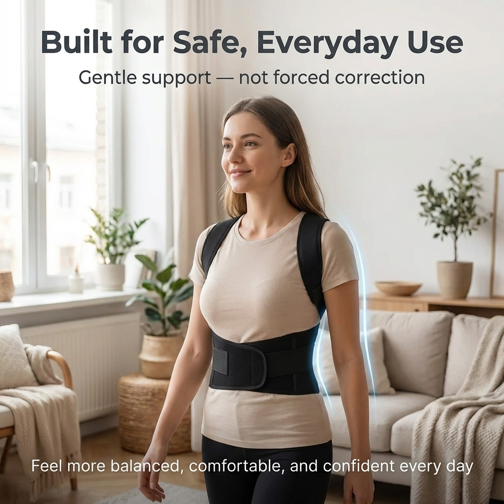 Comfortable Back Support Brace for Improved Posture Adjustment | Premium Quality