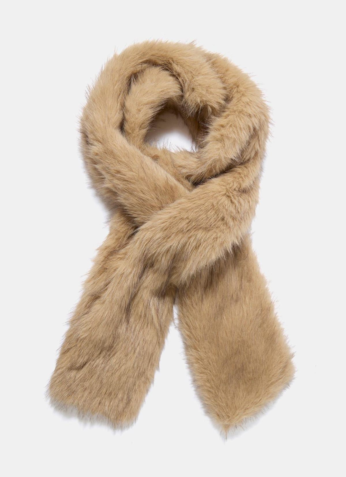 Faux Fur Scarf in Neutral