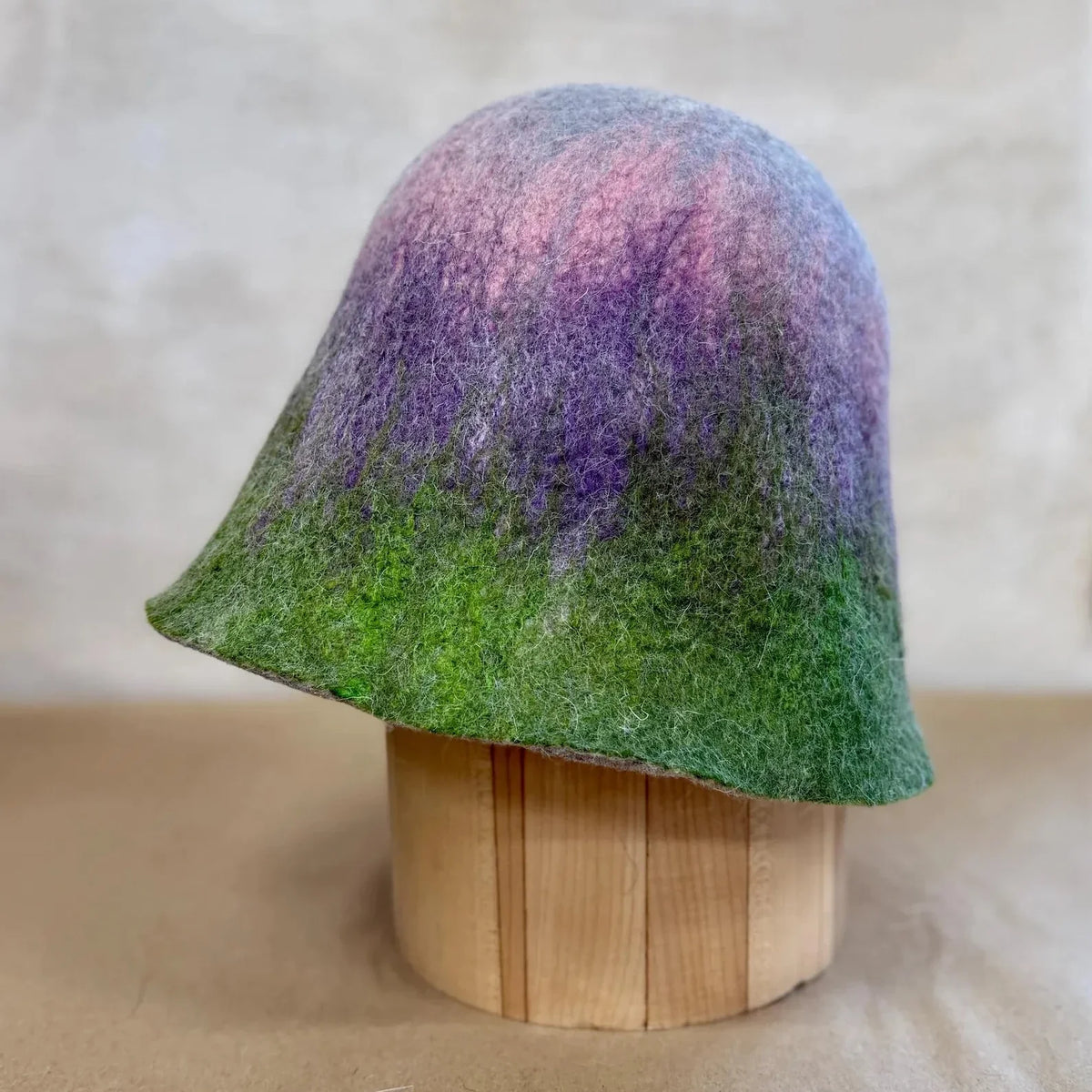 Thicker Double-Sided Felted Wool Sauna Hat - Custom Name