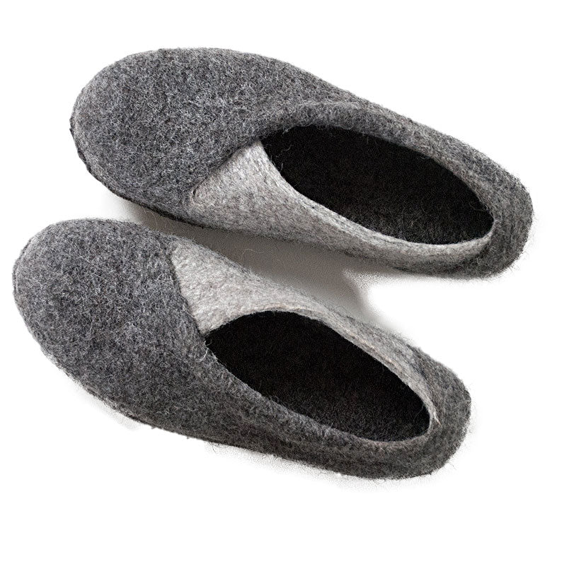 ENVELOPES Wool Slippers - Gray