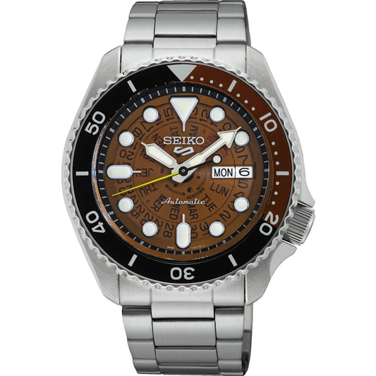 Seiko 5 Sports Automatic Skeleton Dial Stainless Steel Men's Wristwatch SRPJ47K1