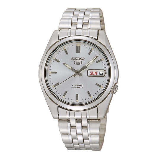 Seiko 5 Automatic Silver Dial Stainless Steel Men's Wristwatch SNK355K1