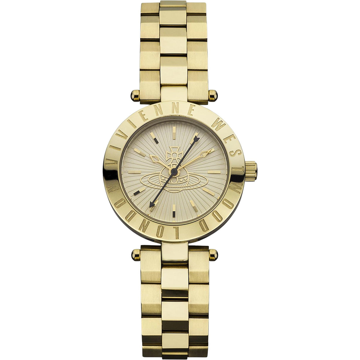 Vivienne Westwood Exclusive Sudbury Quartz Gold Dial Plated Steel Bracelet Women's Watch VV092GD