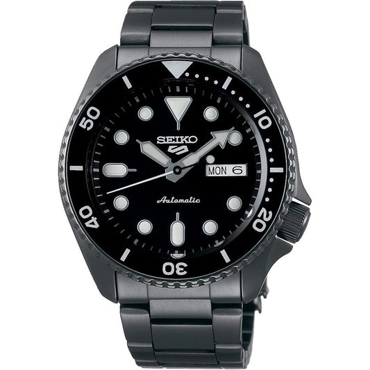 Seiko 5 Sports Automatic Black Dial Stainless Steel Bracelet Men's Wristwatch SRPD65K1