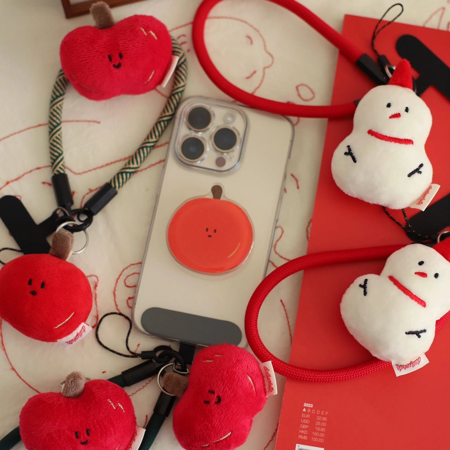 Daily White - Mini Heart Apple Toy Charm