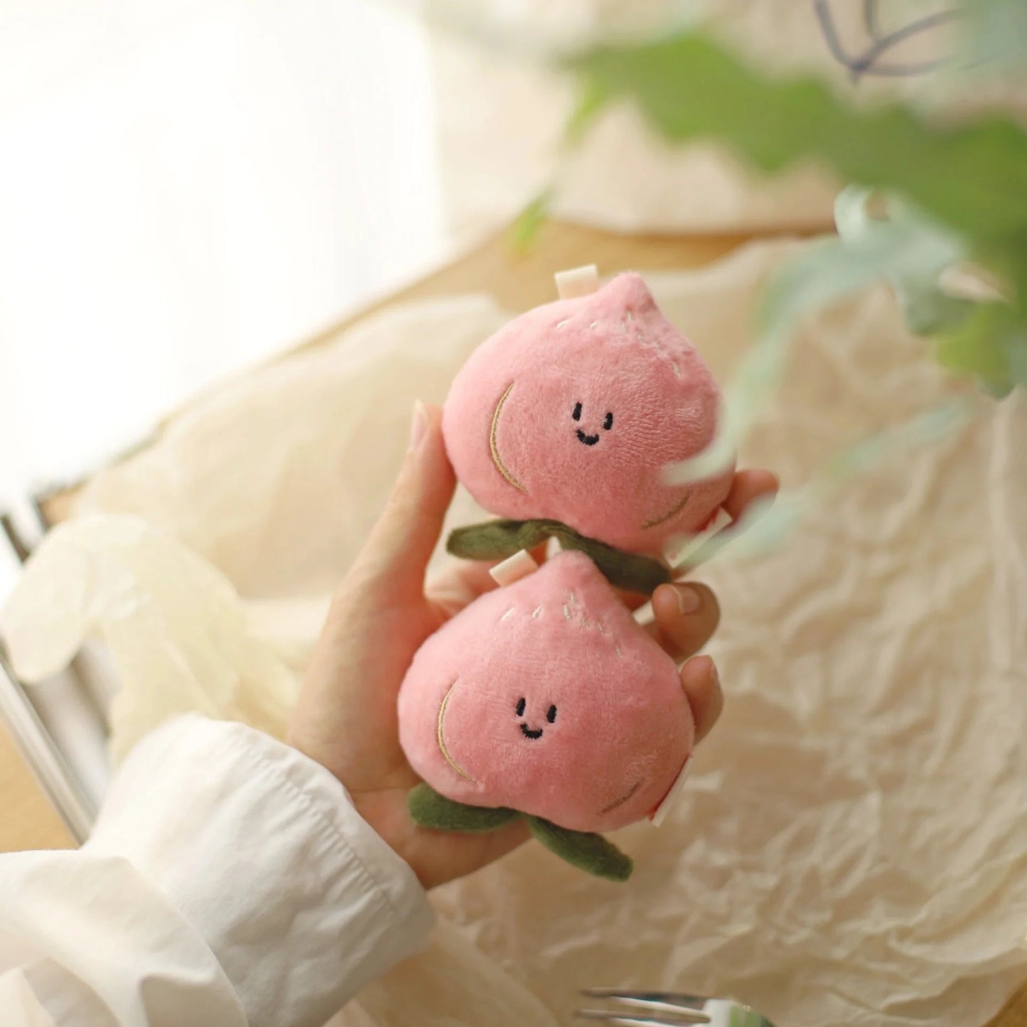 Daily White - Peach Bag Charm