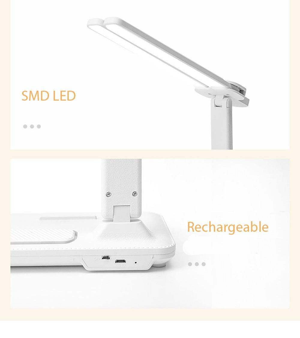 3 In 1 Rechargeable Led Desk Lamp, Phone Holder And Pen Holder | Premium Quality
