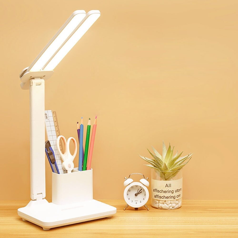 3 In 1 Rechargeable Led Desk Lamp, Phone Holder And Pen Holder | Premium Quality