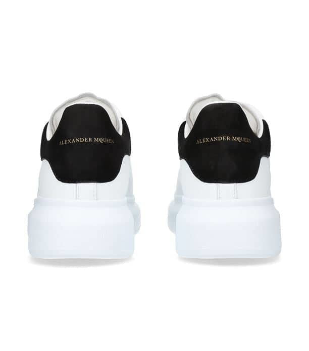 Alexander McQueen Oversized Low-Top Suede Sneakers - White/Black