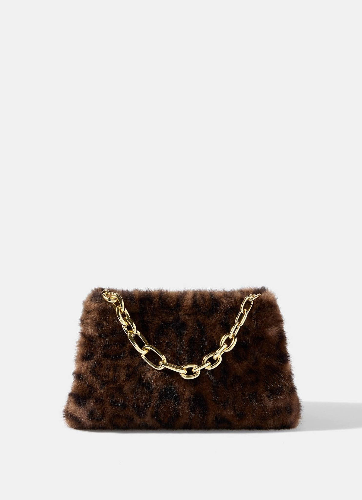 Lumi Faux Fur Crossbody Bag in Leopard Print