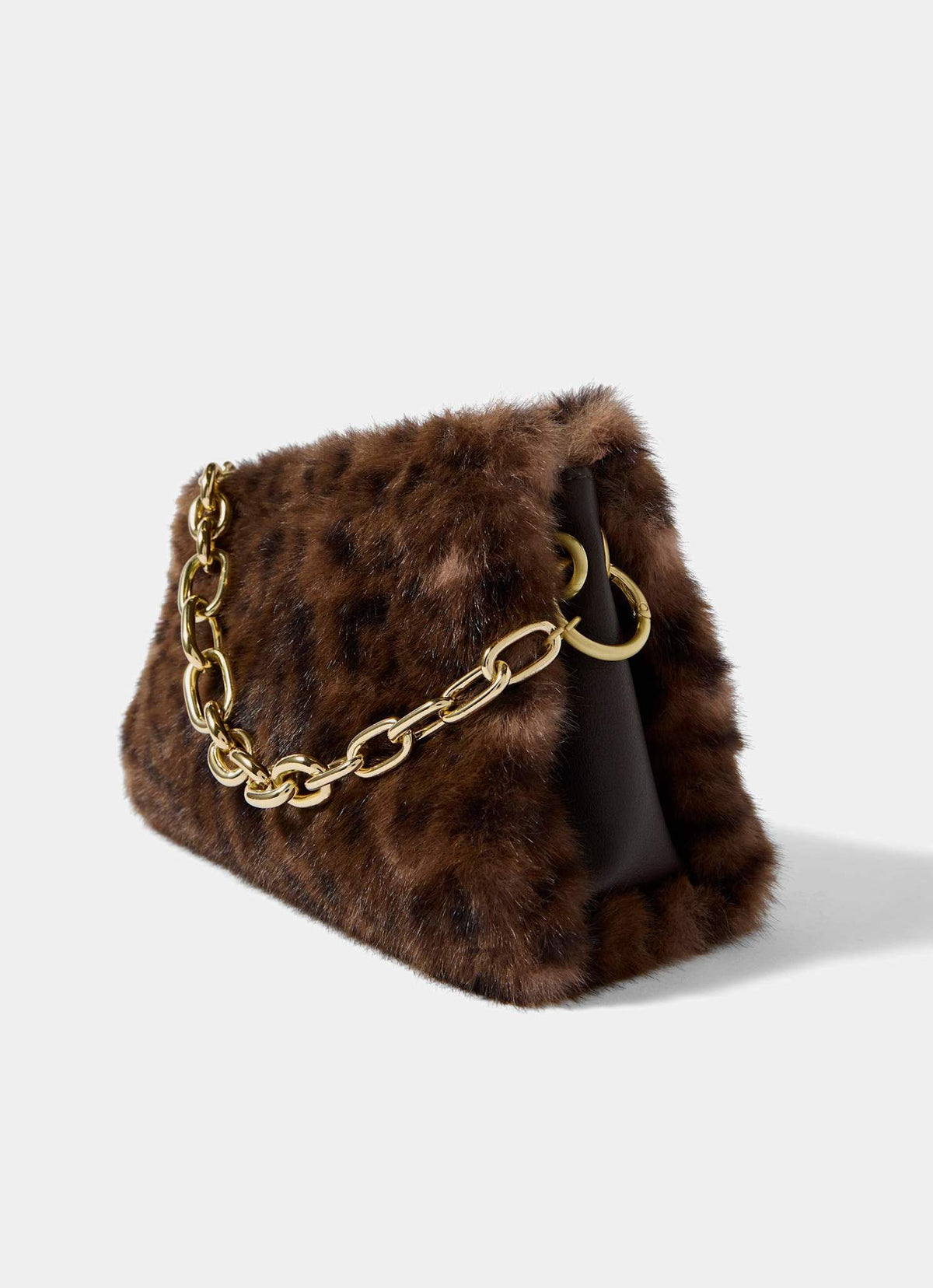 Lumi Faux Fur Crossbody Bag in Leopard Print
