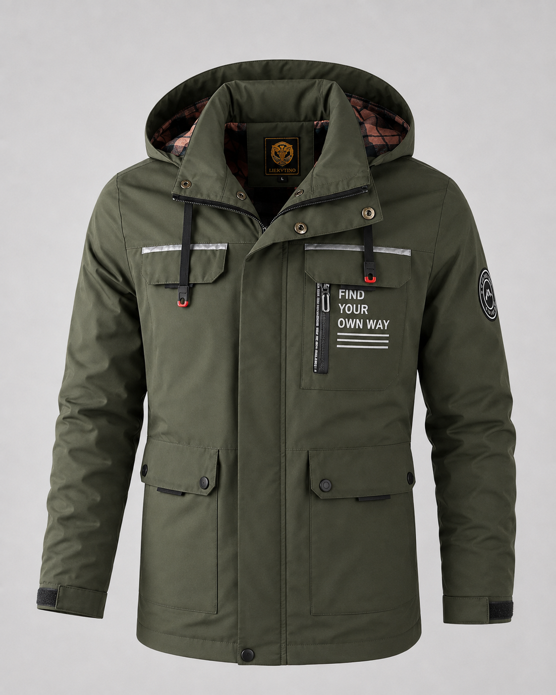 Men's Hooded Winter Parka – Utility Pockets Regular Fit