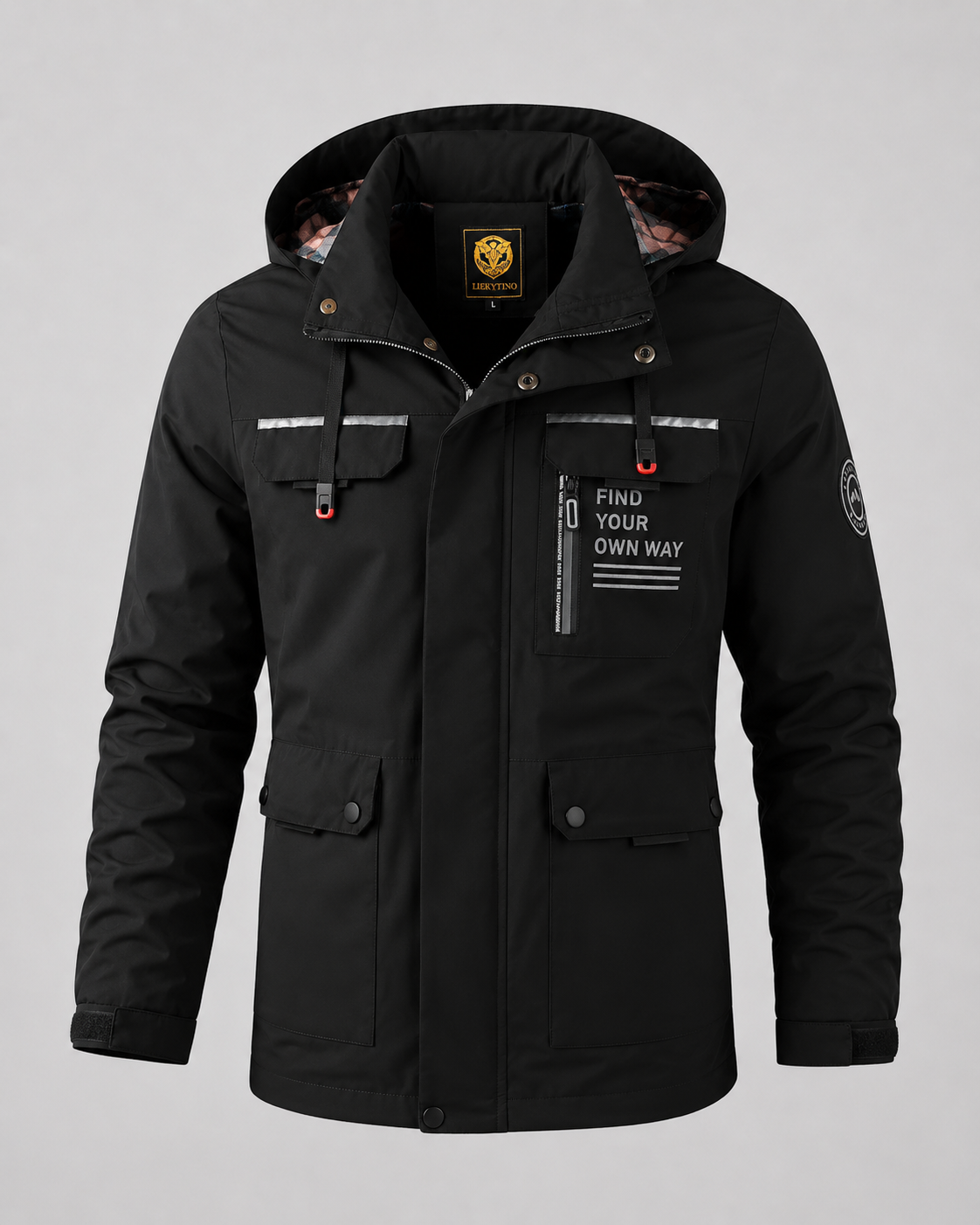 Men's Hooded Winter Parka – Utility Pockets Regular Fit