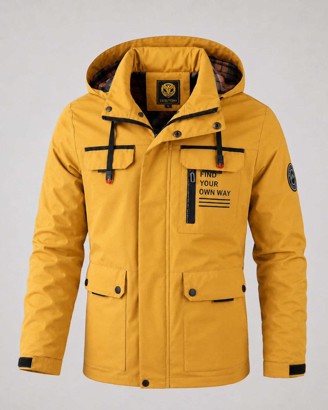 Men's Hooded Winter Parka – Utility Pockets Regular Fit
