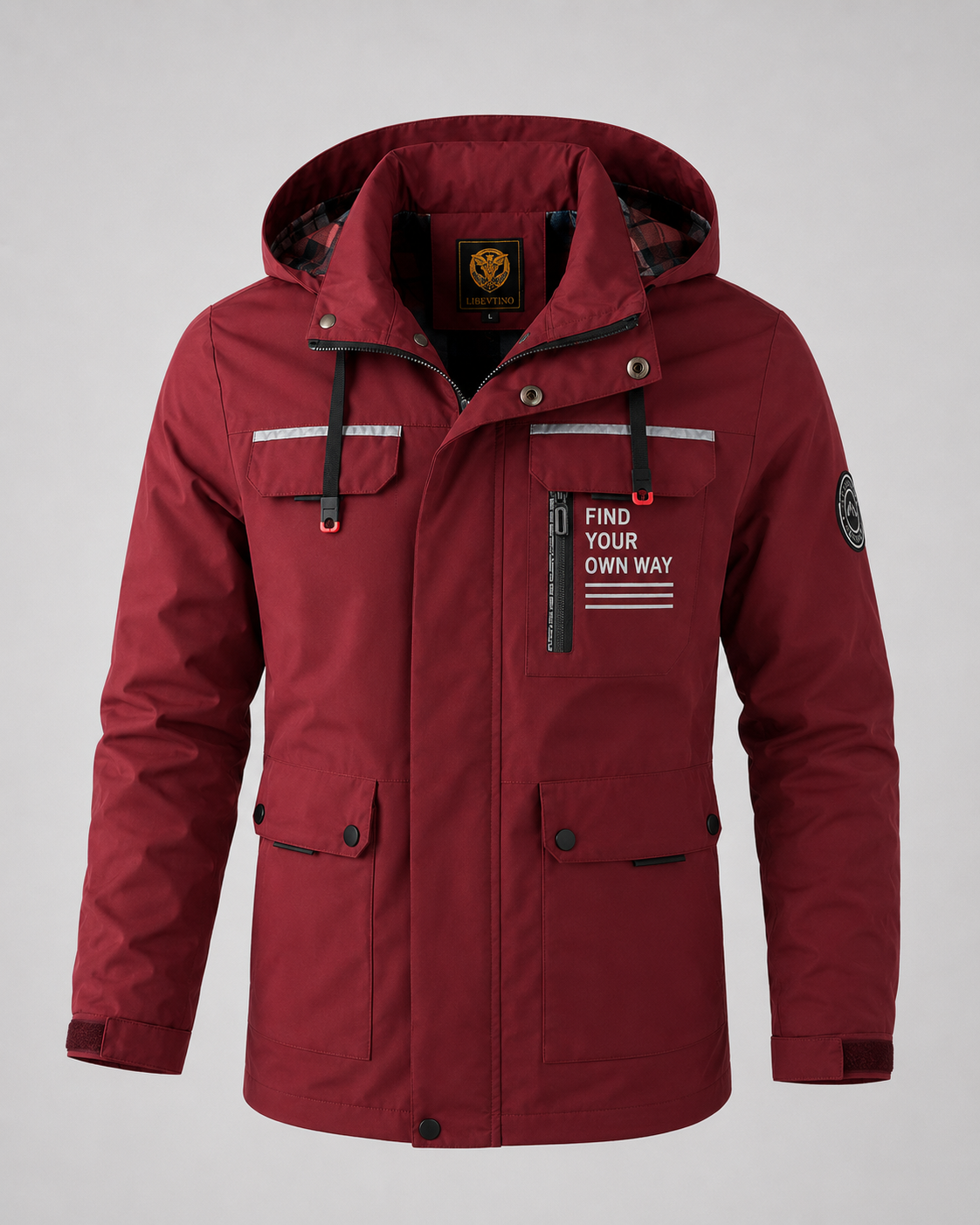 Men's Hooded Winter Parka – Utility Pockets Regular Fit