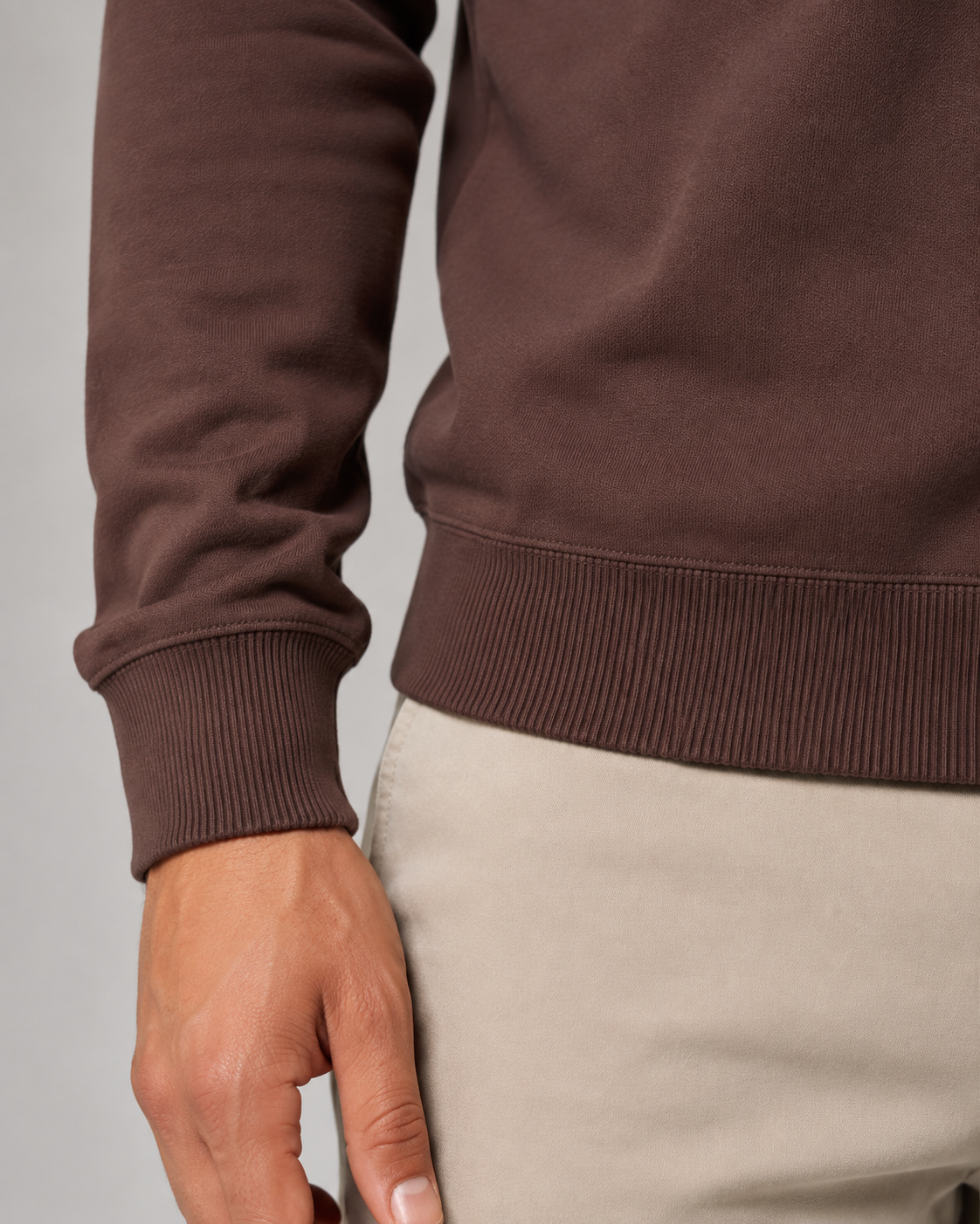 Men's Long Sleeve Knitted Polo Jumper – Contrast Collar