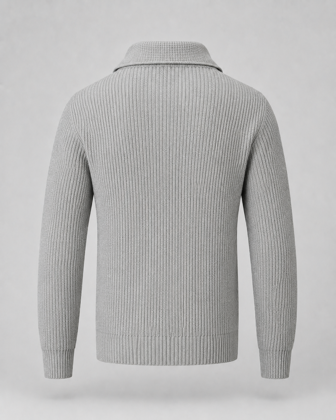 Men's Collared Ribbed Quarter Zip Jumper – Regular Fit