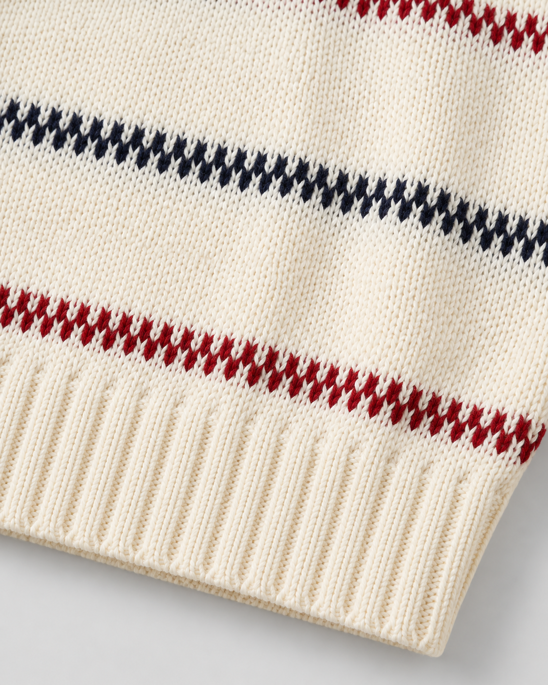 Men's Striped Knitted Crew Neck Jumper – Relaxed Fit