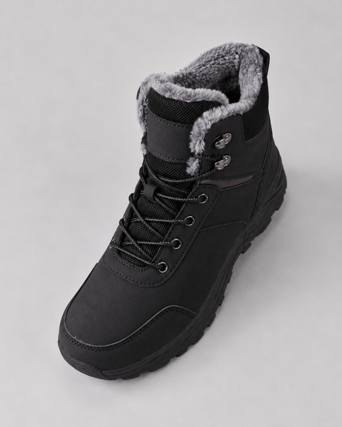 Men's Plush Lined Winter Ankle Boots – Rugged Lace Up