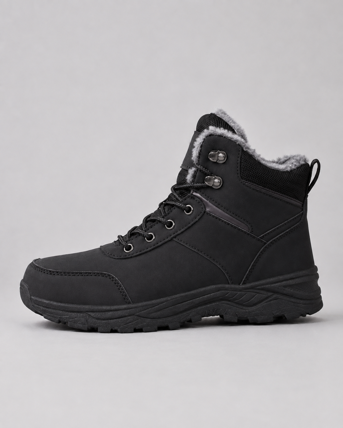 Men's Plush Lined Winter Ankle Boots – Rugged Lace Up