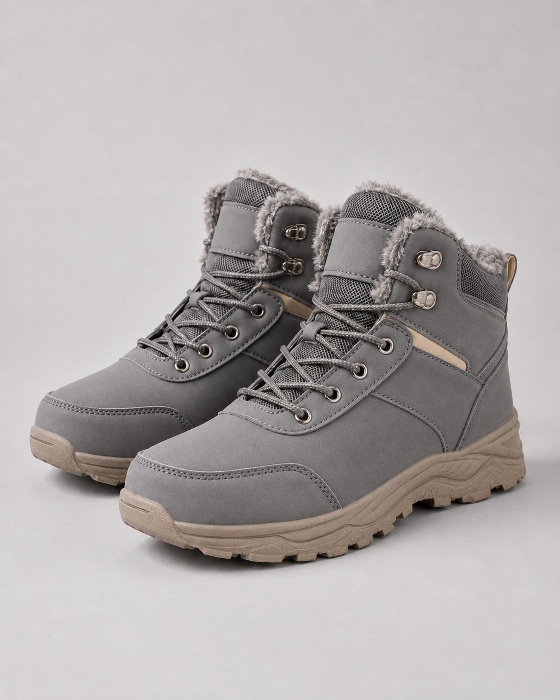 Men's Plush Lined Winter Ankle Boots – Rugged Lace Up