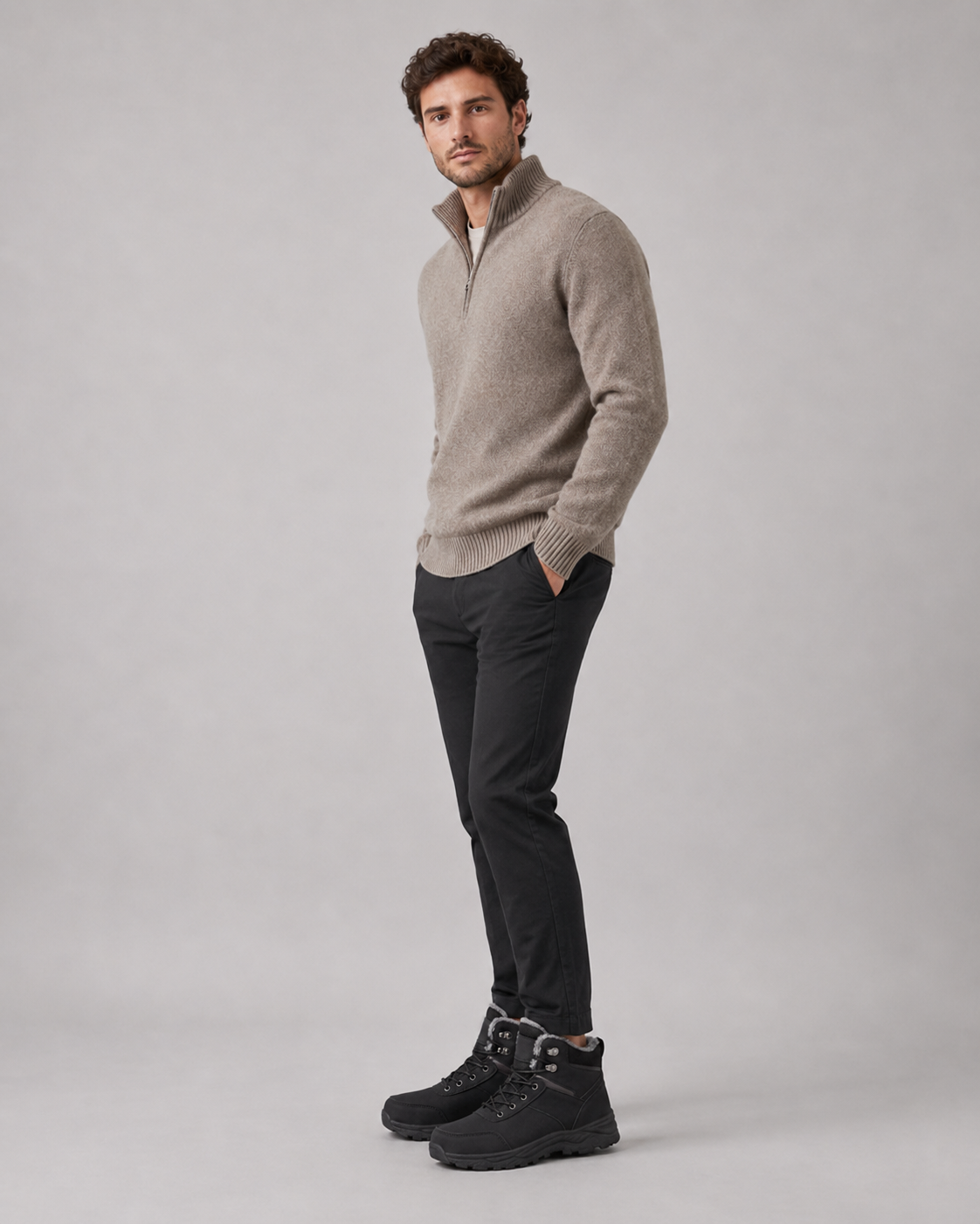 Men's Plush Lined Winter Ankle Boots – Rugged Lace Up