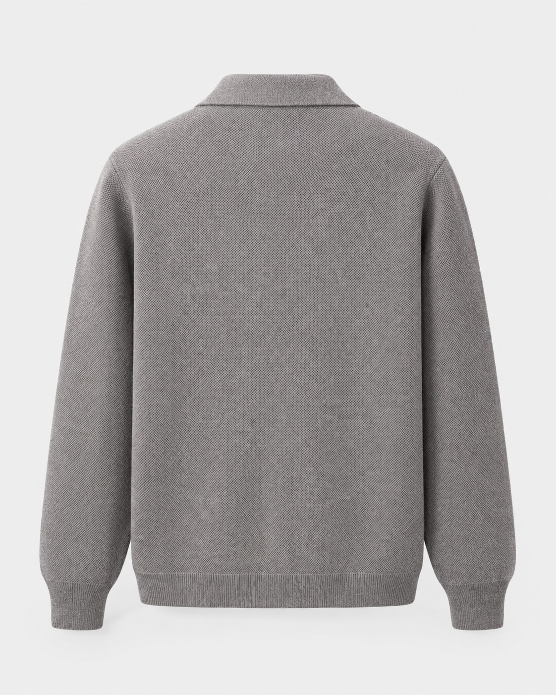 Men's Textured Wool Knitted Overshirt – Button Front