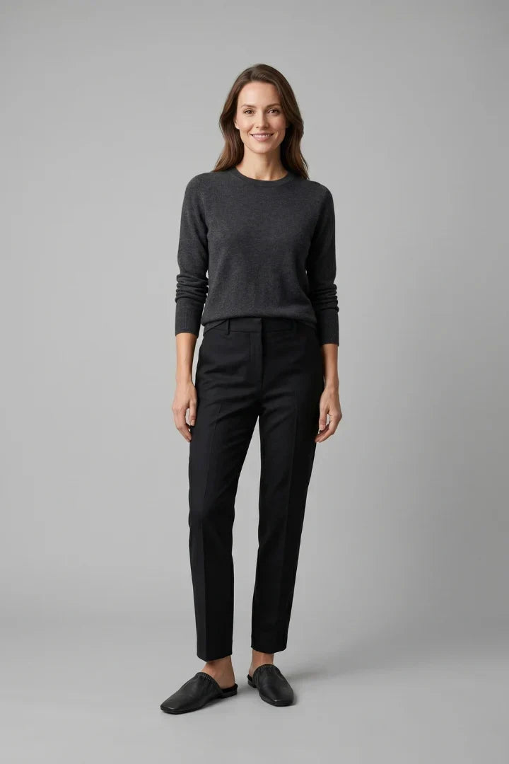 Mules Shoes For Women | Square Toe Black Leather Slip-On