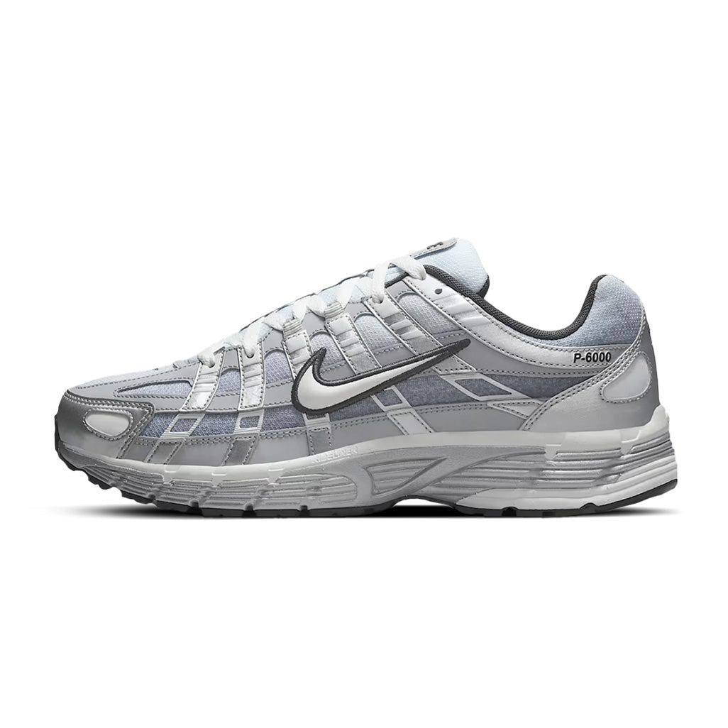 Nike P-6000 Metallic Silver Summit White-Wolf Grey Trainers