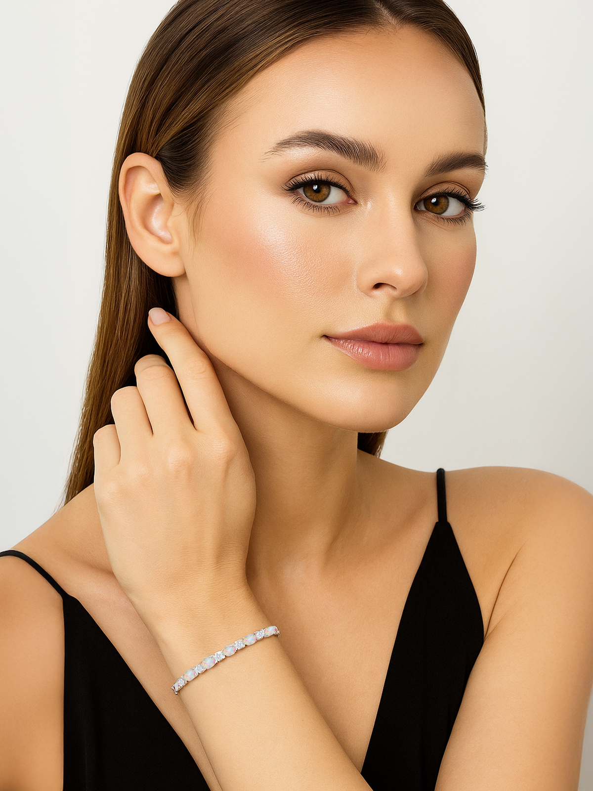 Adjustable White Opal Bracelet