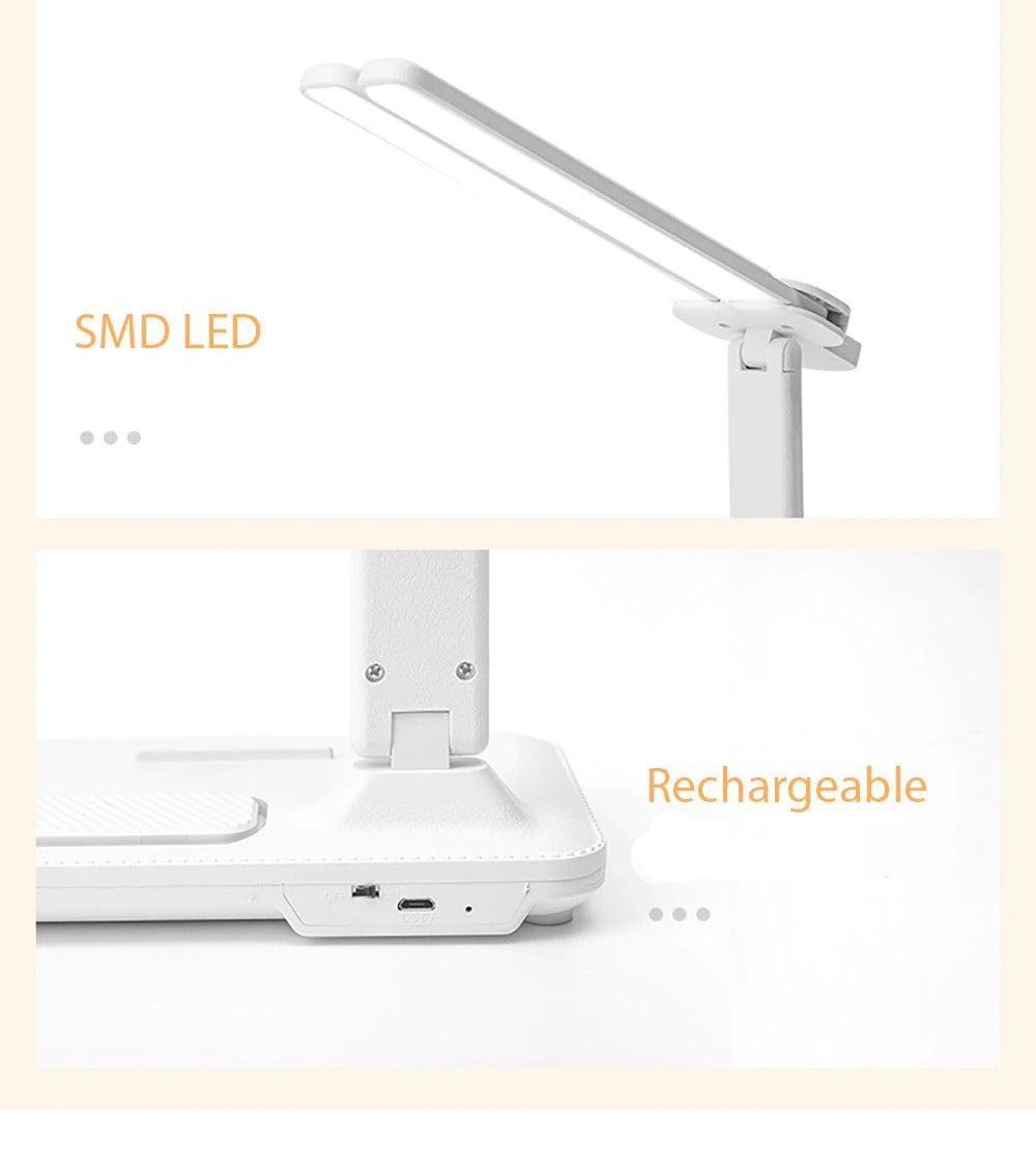 3 In 1 Rechargeable Led Desk Lamp, Phone Holder And Pen Holder | Premium Quality