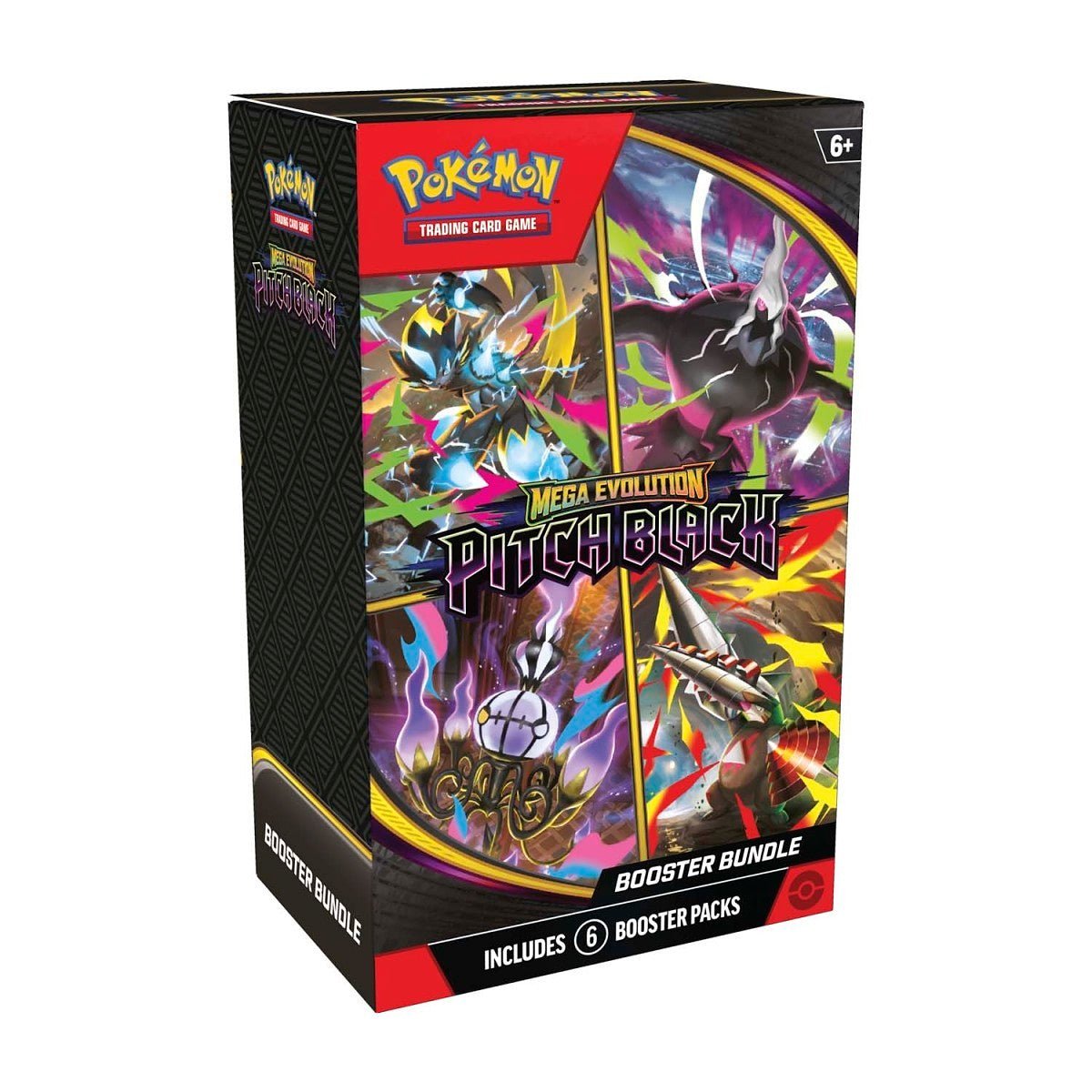 Pokémon TCG – Mega Evolution – Pitch Black Booster Bundle (6 Packs)