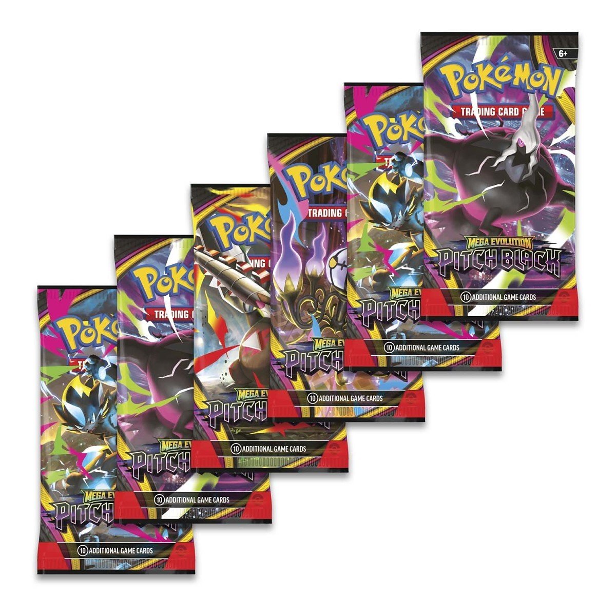 Pokémon TCG – Mega Evolution – Pitch Black Booster Bundle (6 Packs)