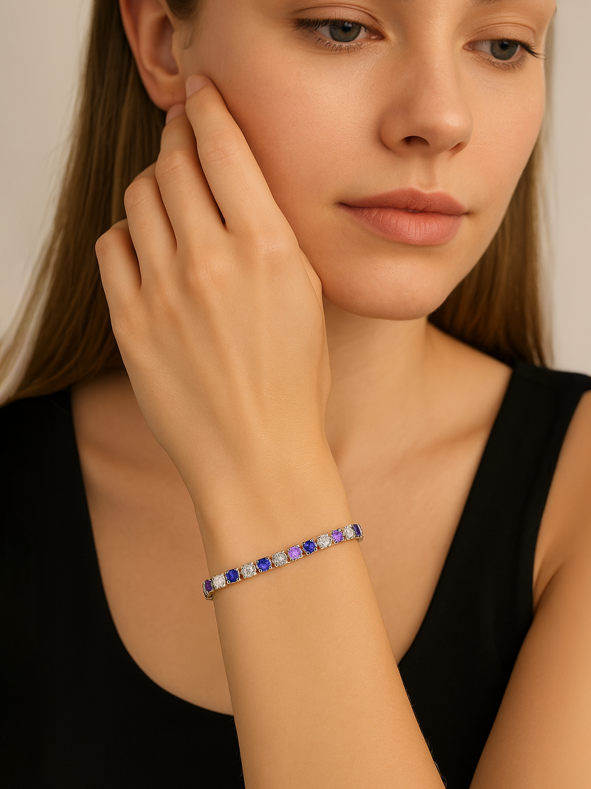 Olivia Paris Purple Tennis Bracelet