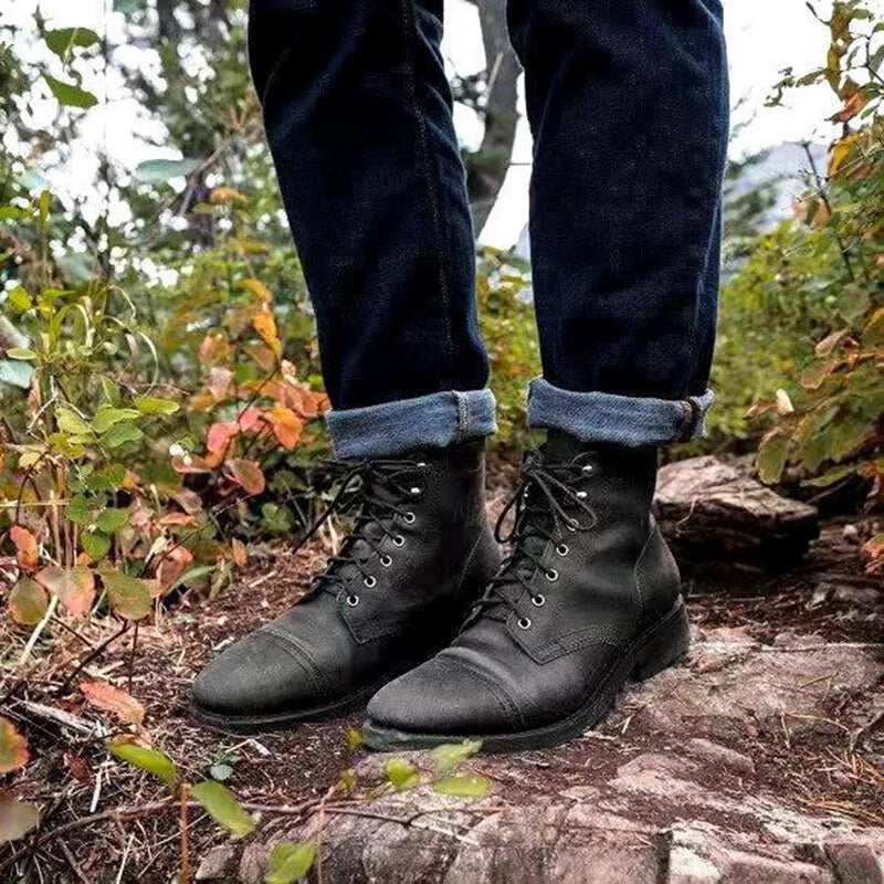 Optew Men’s Lace-Up Ankle Boots