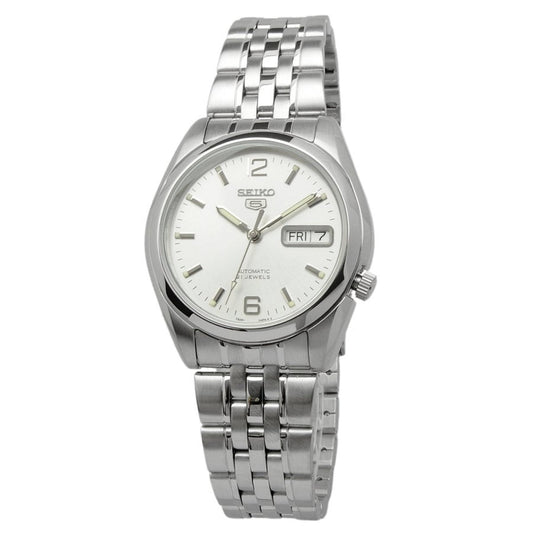 Seiko 5 Automatic Silver Dial Steel Strap Men's Wristwatch SNK385K1