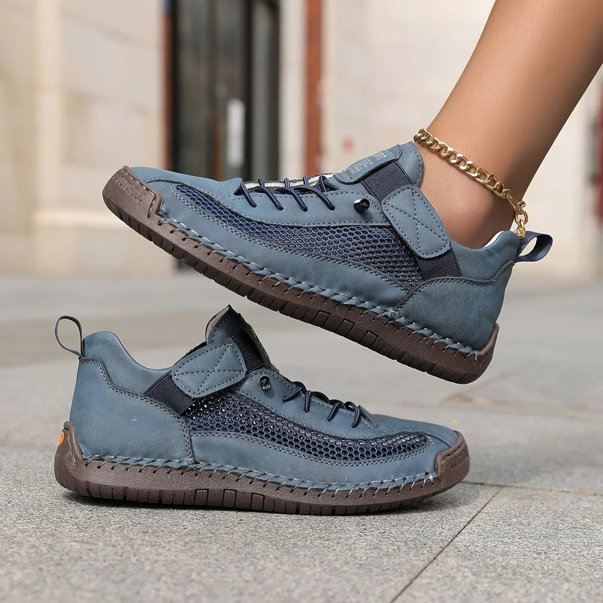 Shoes For Women | Lace-Up Mesh and Leather