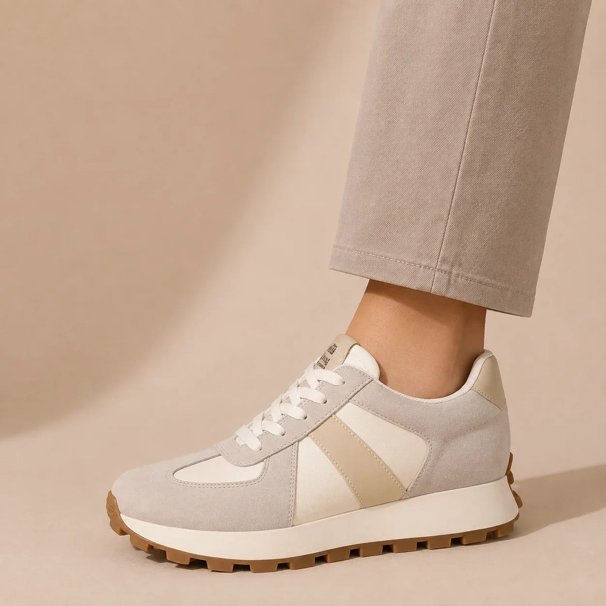 Sneakers For Women | Comfortable Lace-Up Suede Panels