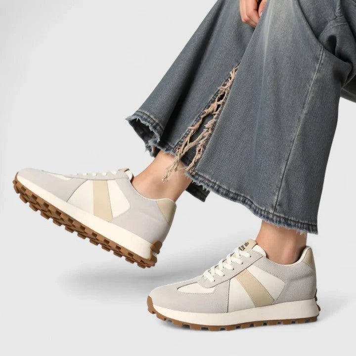Sneakers For Women | Comfortable Lace-Up Suede Panels
