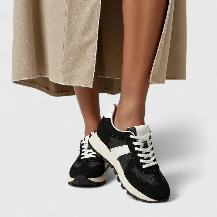 Sneakers For Women | Comfortable Lace-Up Suede Panels