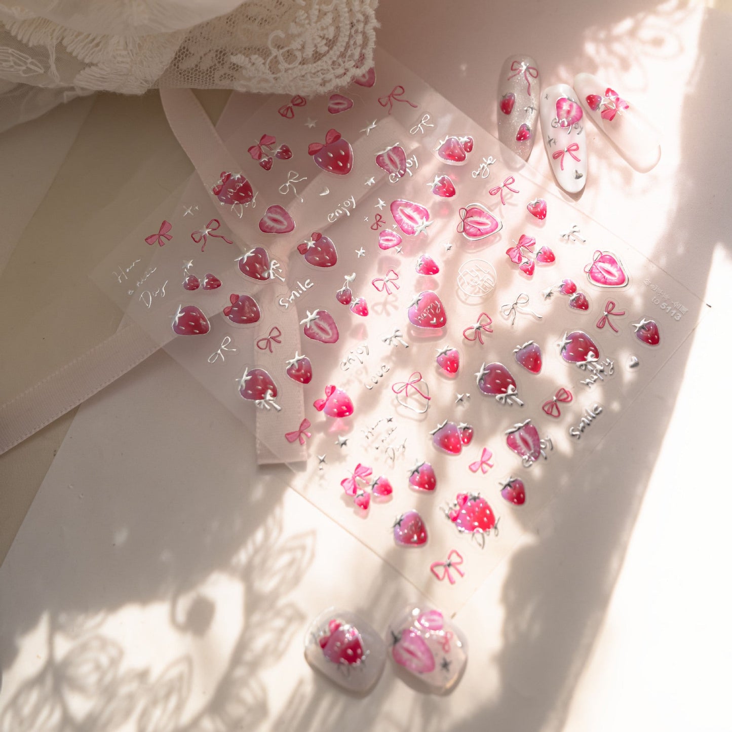 Hello Claws - Strawberry Nail Deco Sticker