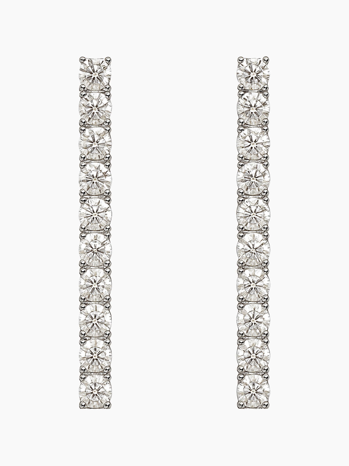 Sparkling Tennis Line Earrings