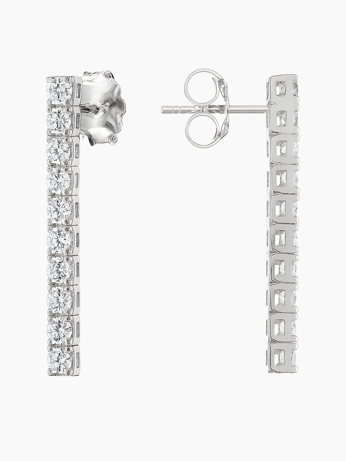 Sparkling Tennis Line Earrings