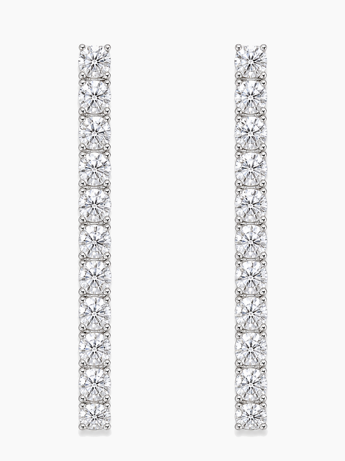 Sparkling Tennis Line Earrings