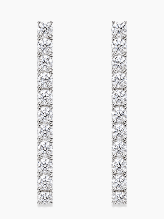 Sparkling Tennis Line Earrings