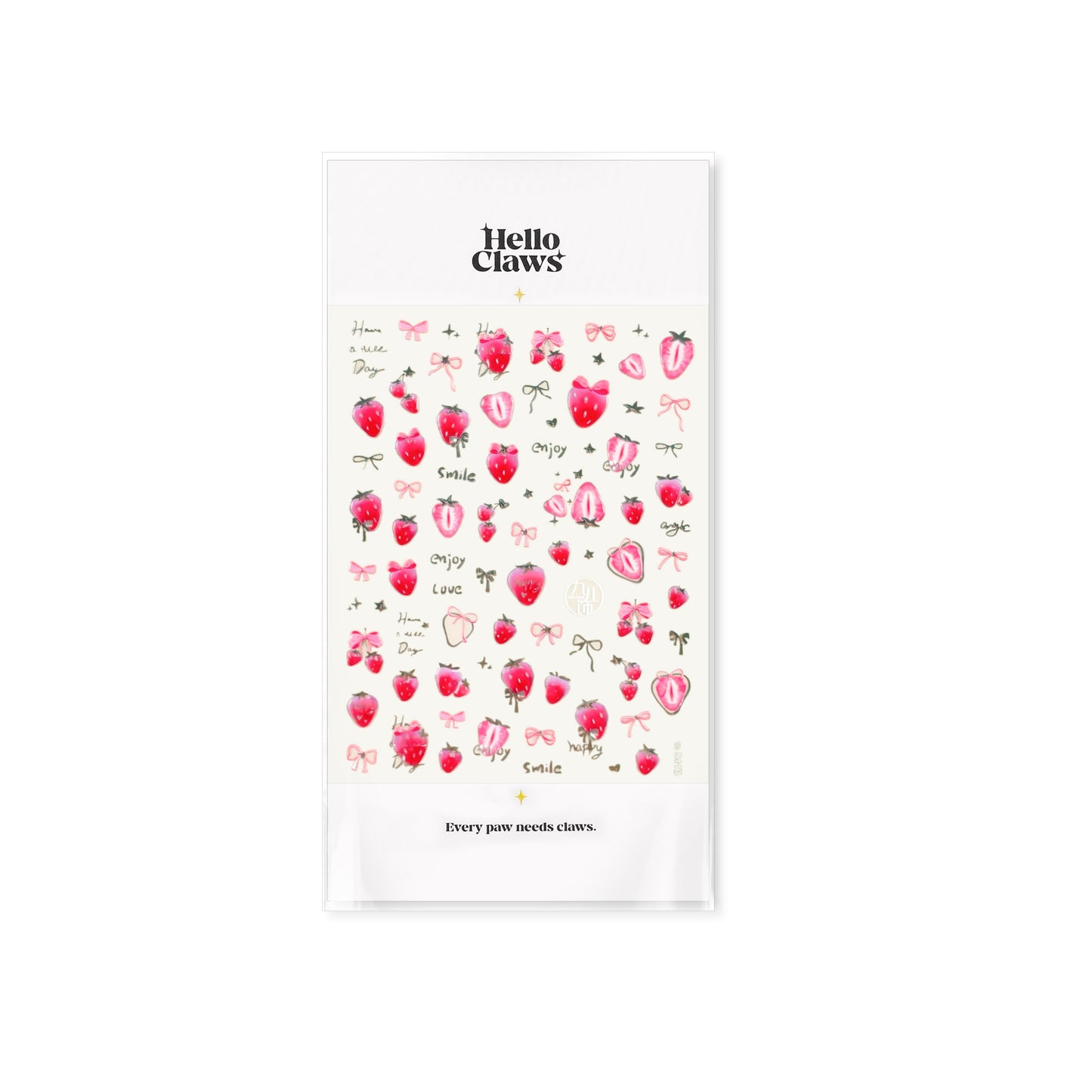 Hello Claws - Strawberry Nail Deco Sticker