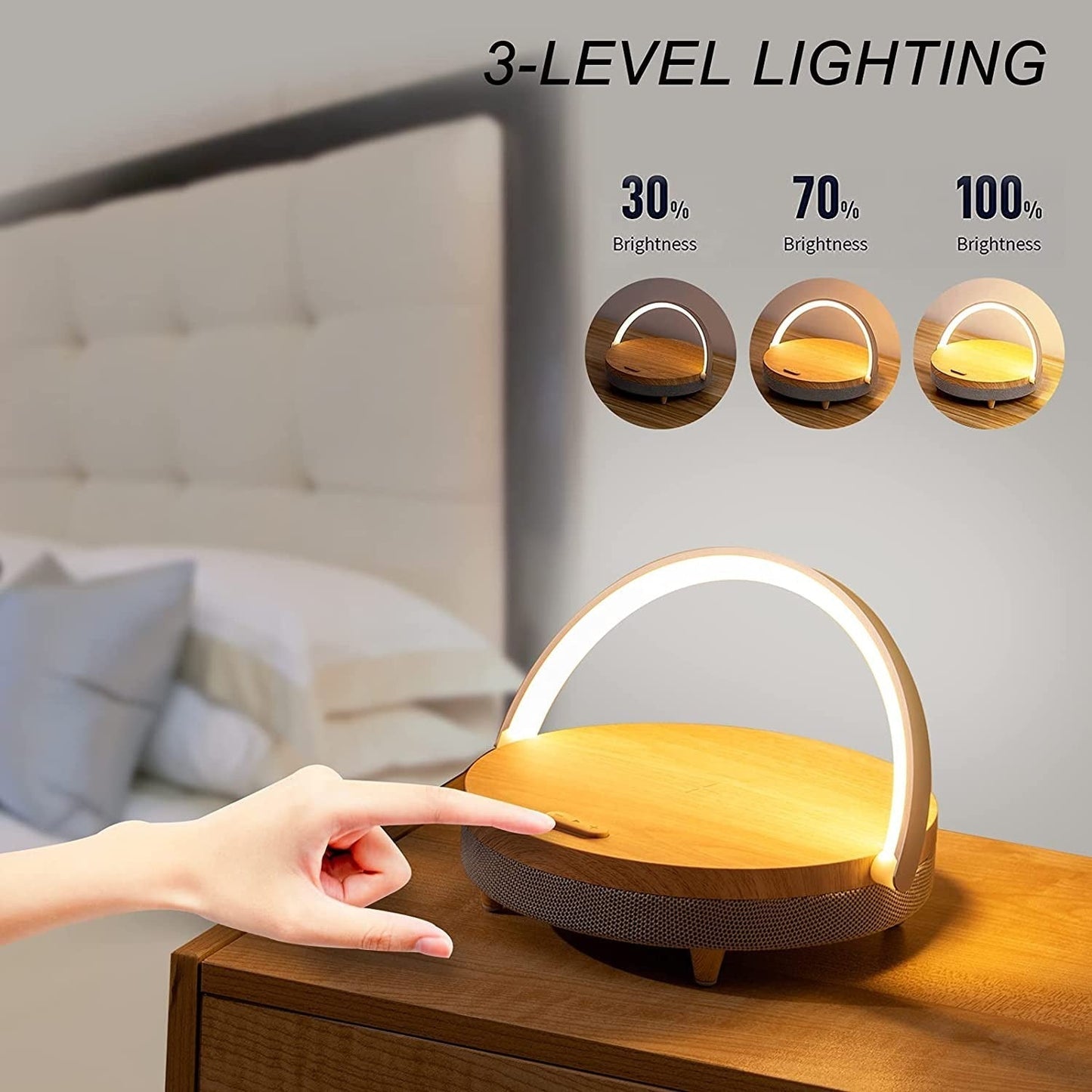 3 in 1 LED Lamp, Bluetooth Speaker And Wireless Charger | Premium Quality