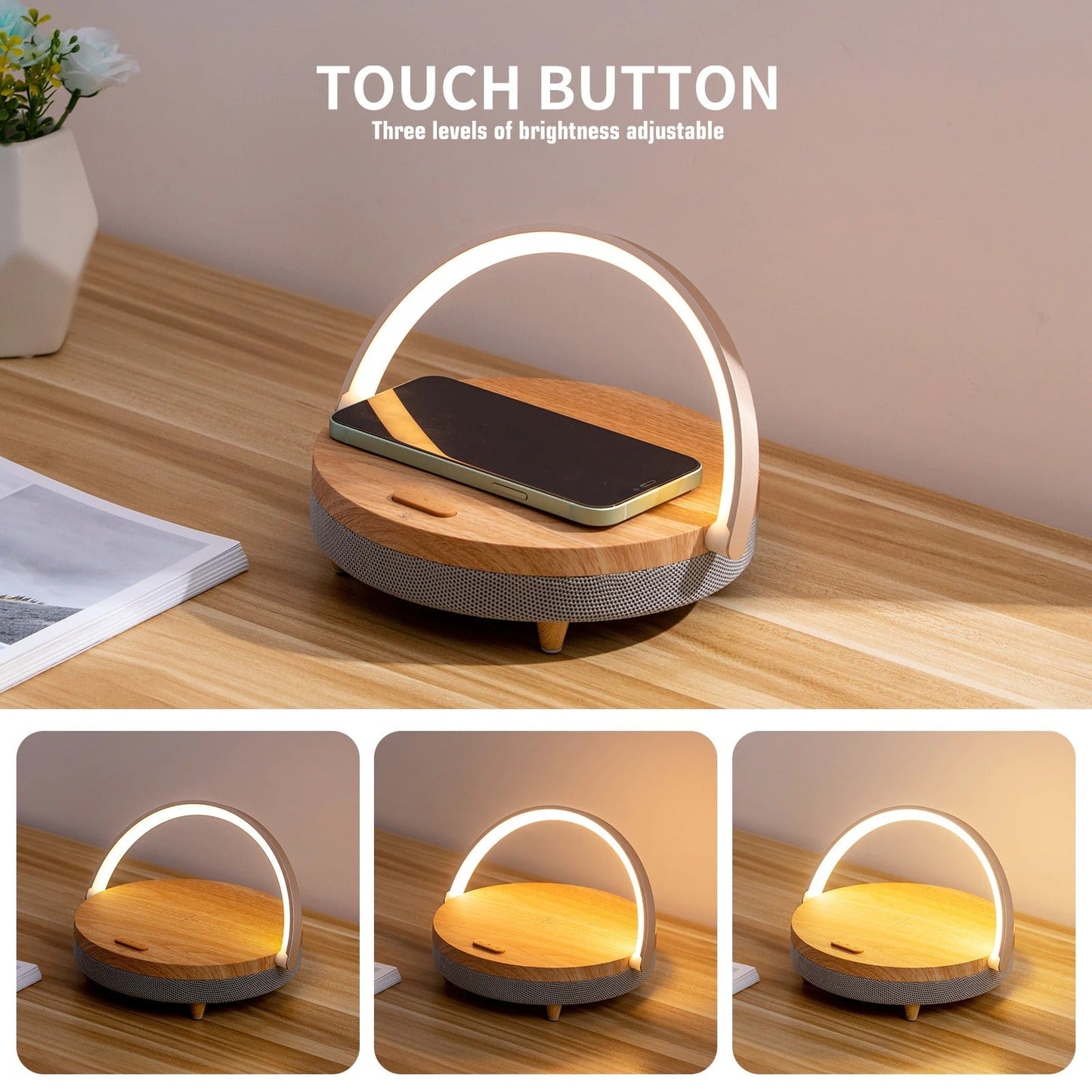 3 in 1 LED Lamp, Bluetooth Speaker And Wireless Charger | Premium Quality